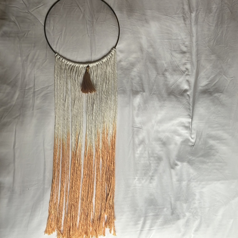 Boho ombré ring wall hanging